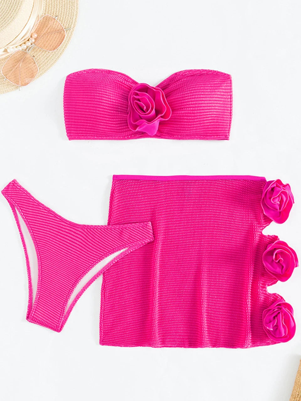 Biquini 2025 3 PEÇAS- Rosa do Verão