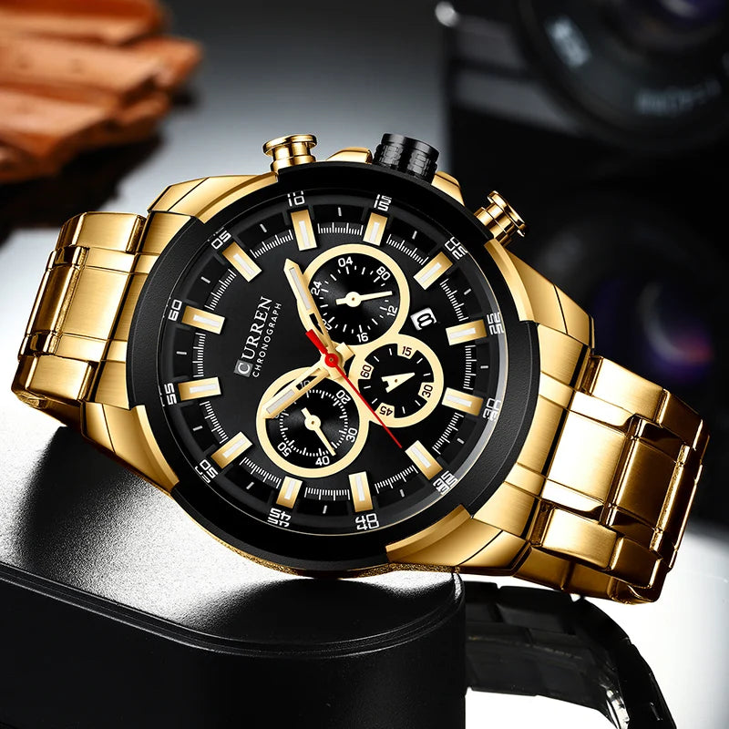 Relógio Masculino Luxioso Quartz- Curren