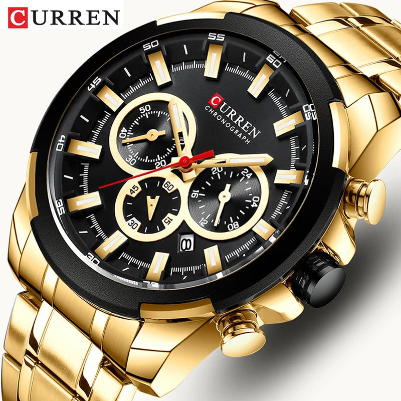 Relógio Masculino Luxioso Quartz- Curren