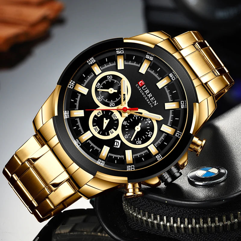 Relógio Masculino Luxioso Quartz- Curren