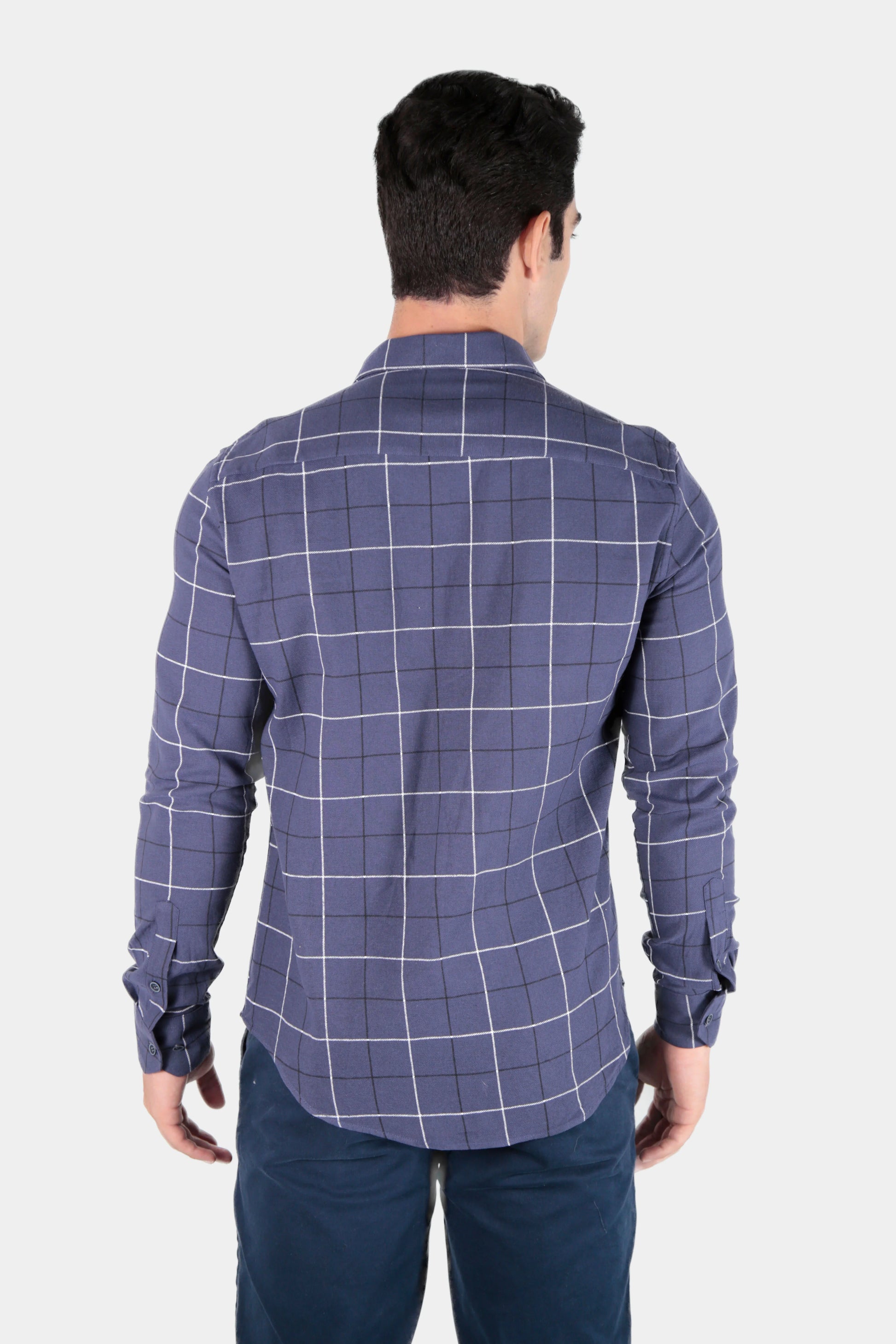 Camisa Longa Flanelada Slim  Xadrez