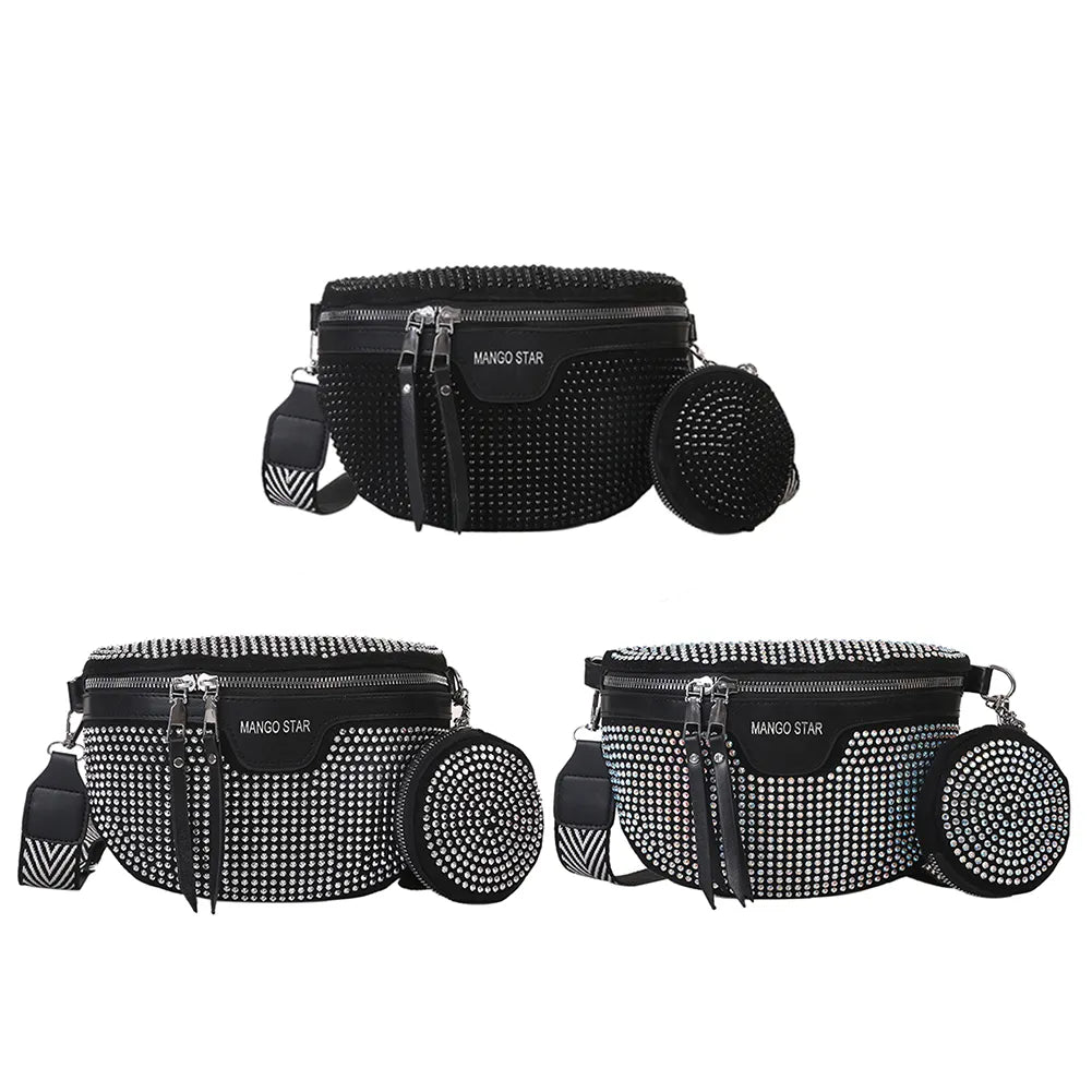 Pochete de Strass Glamour- Carnaval 2024, CrossBody