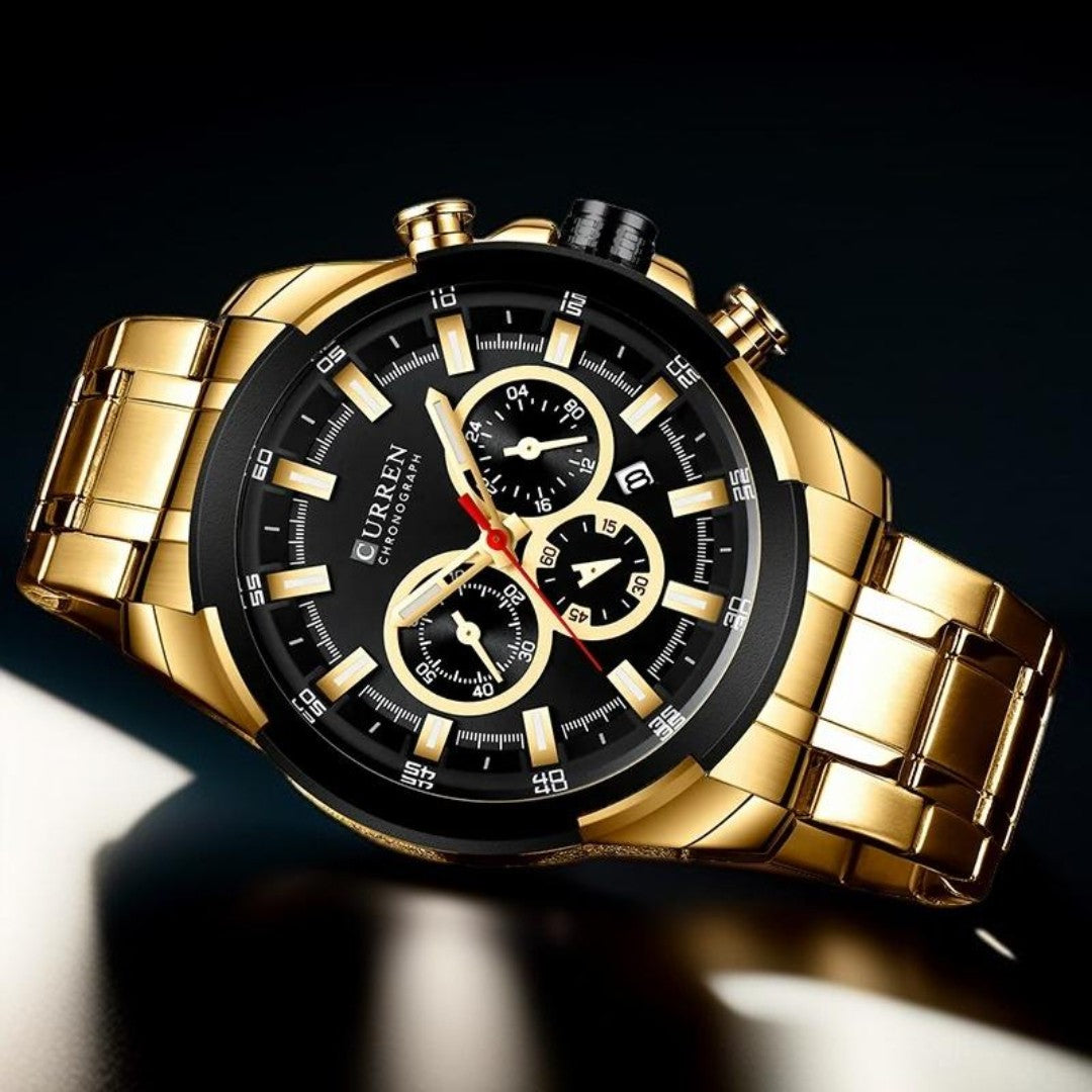 Relógio Masculino Luxioso Quartz- Curren