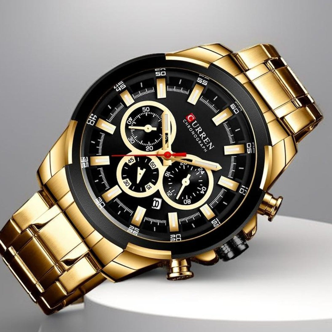 Relógio Masculino Luxioso Quartz- Curren