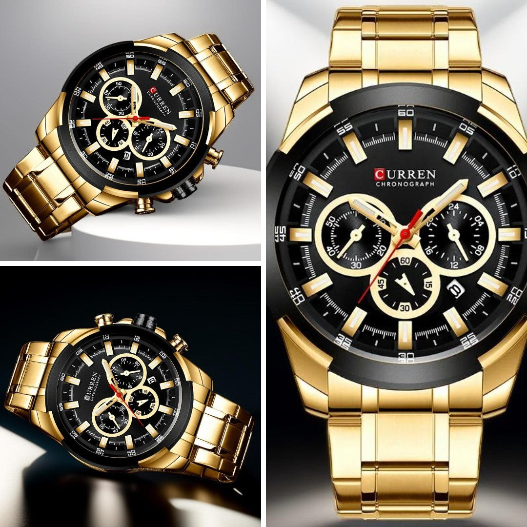 Relógio Masculino Luxioso Quartz- Curren