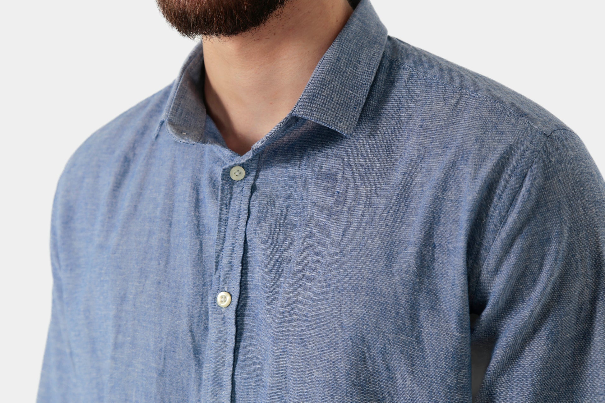 Camisa Linho Manga Longa Slim Fit