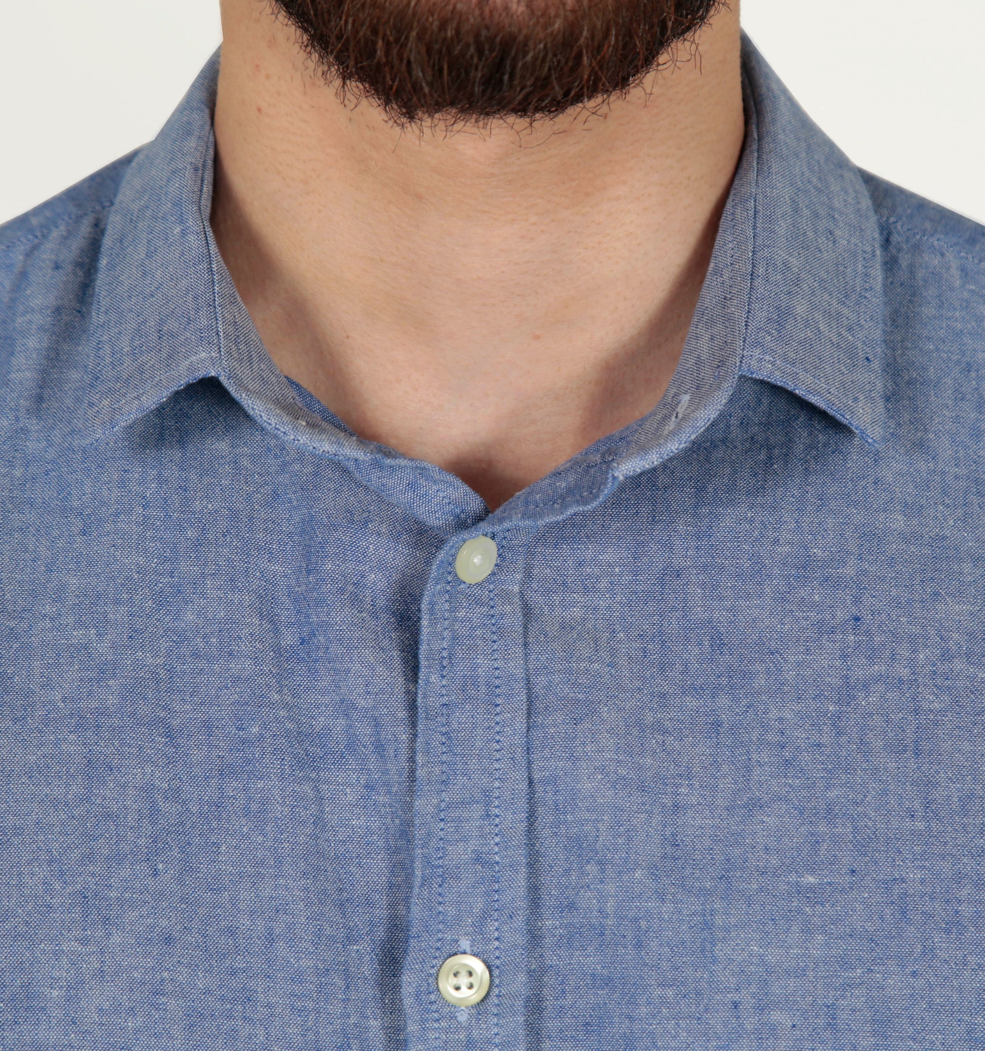 Camisa Linho Manga Longa Slim Fit