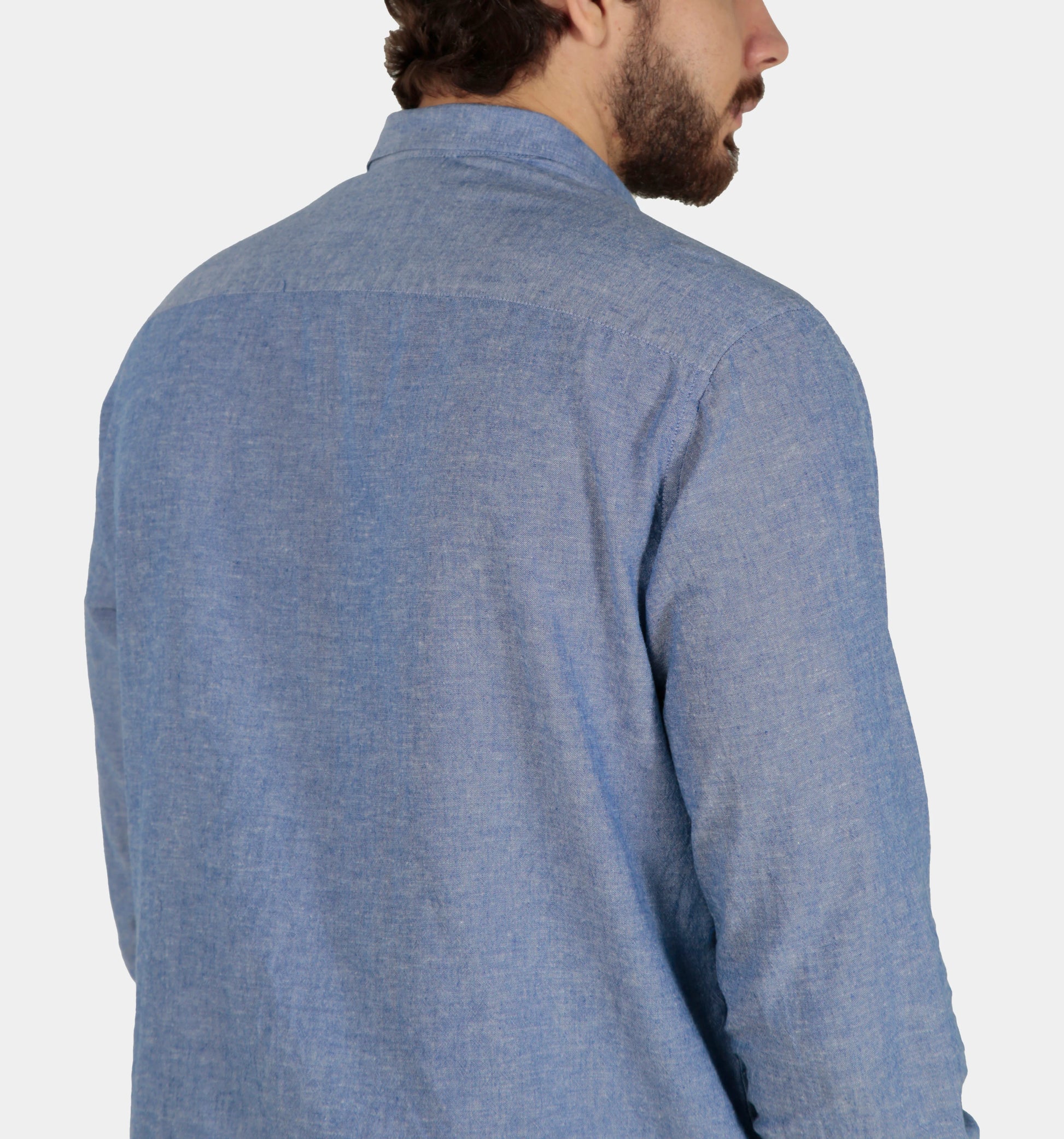 Camisa Linho Manga Longa Slim Fit