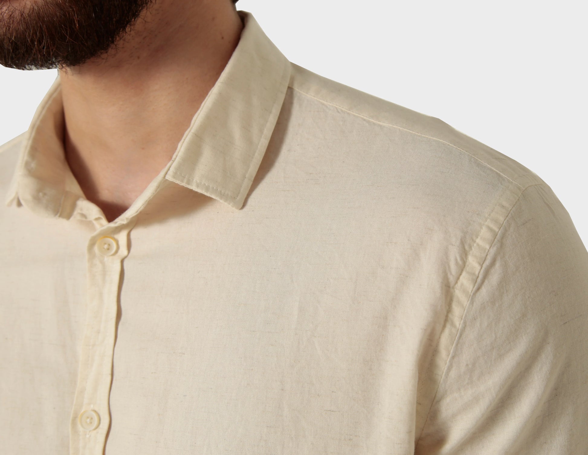 Camisa Linho Manga Longa Slim Fit