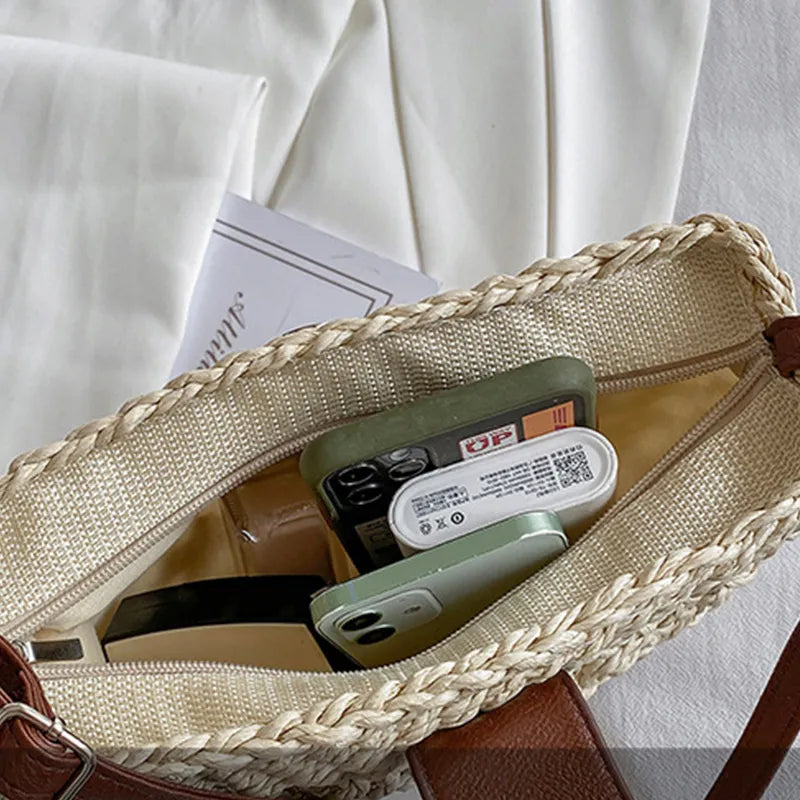 Bolsa de Palha Bordado Artesanal - Tendência 2024
